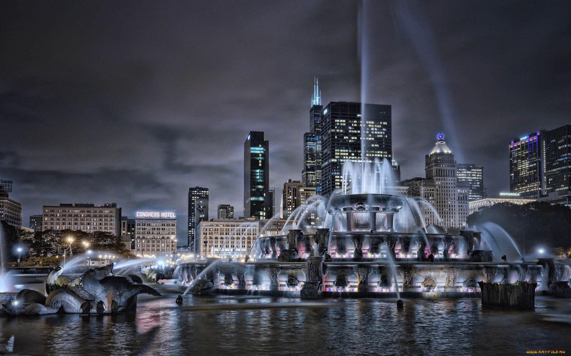 buckingham fountain, ,  , , buckingham, fountain